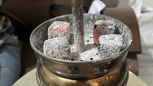 حریق بدیل فحم جوز الهند